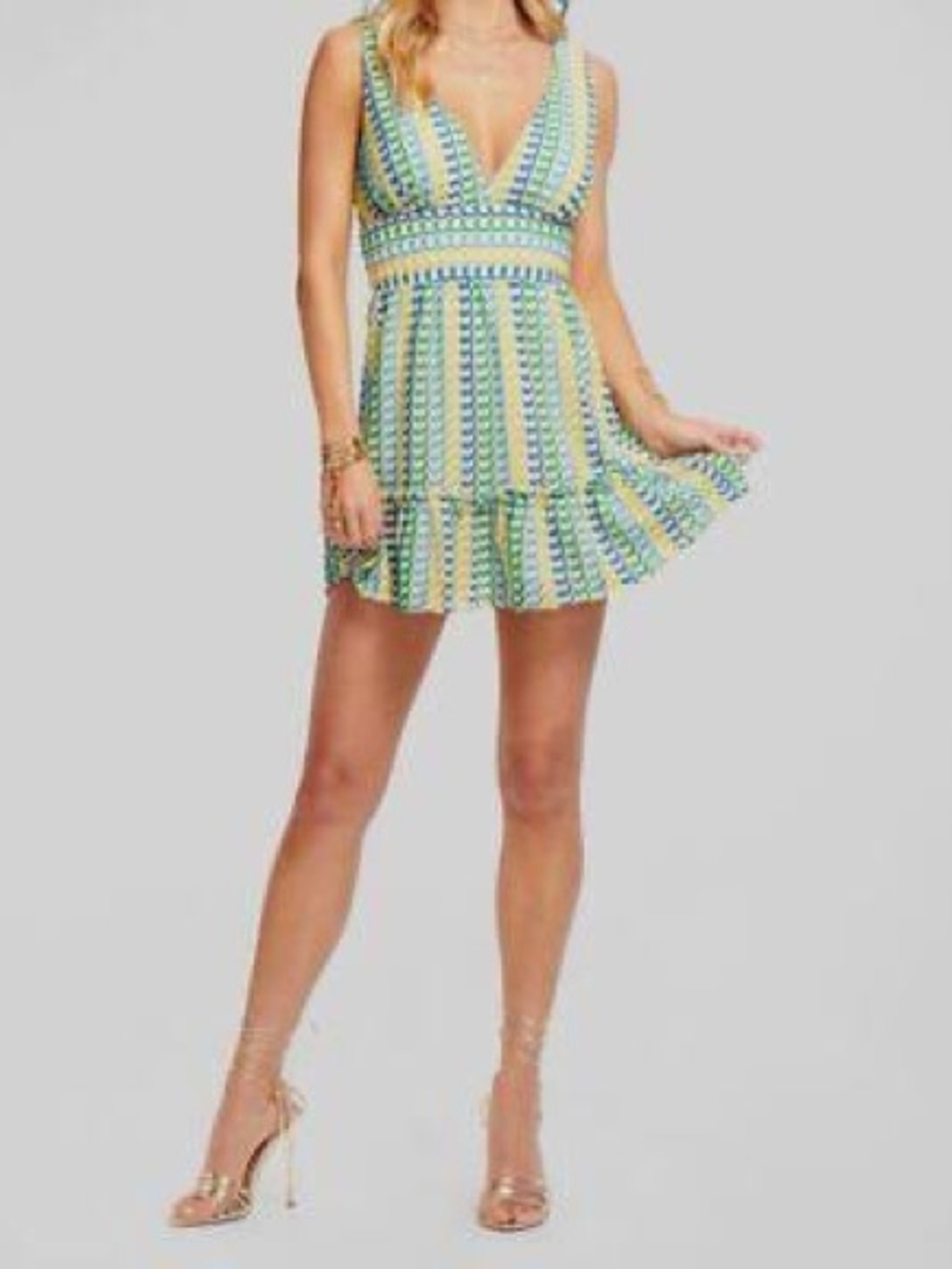 Ramy Brook Women's Blue Foley Printed Fit & Flare Mini Dress